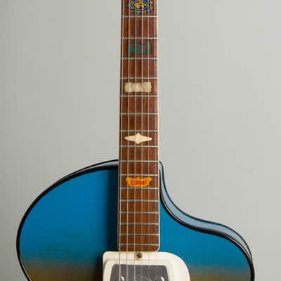 Wandre  BB Model Semi-Hollow Body Electric Guitar (1961), black tolex hard shell case. image 8