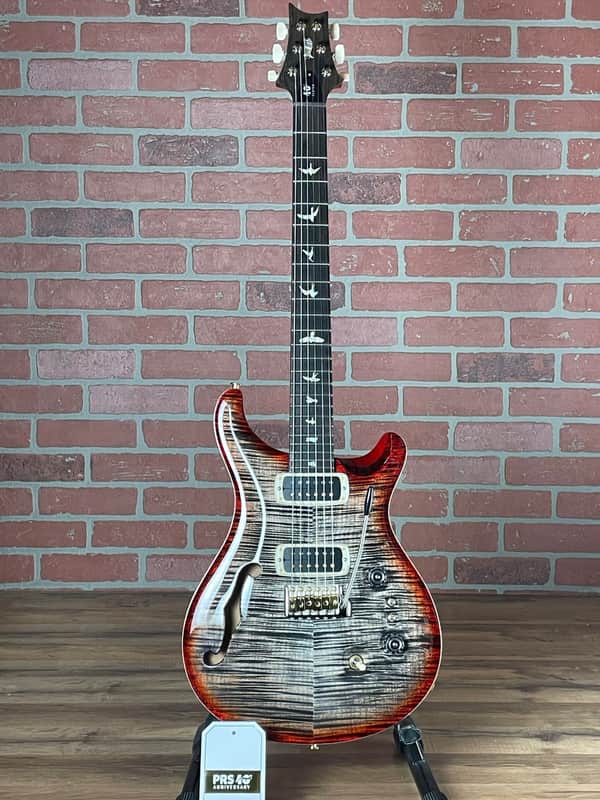 PRS 40th Anniversary Custom 24-08 Semi-hollow Electric Guitar - Charcoal Cherry Burst image 1