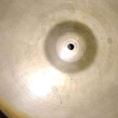 Zildjian 14" A. Zildjian Transition Stamp - small stamp Hi-Hat Cymbals (Pair)  1950s- Traditional image 2