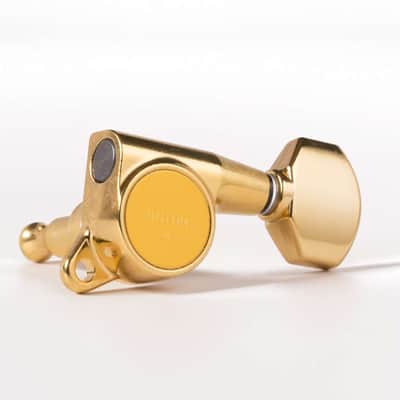 Genuine Gotoh MIJ SG381 135 Deg 6 Inline Tuners, Gold image 1