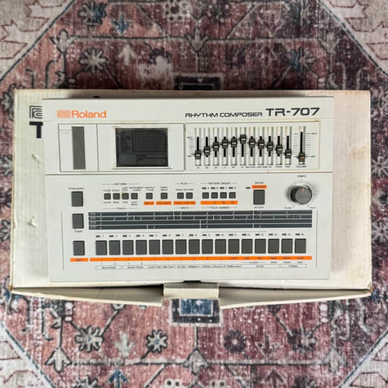 1986 Roland TR707 Rhythm Composer Vintage MIJ Made In Japan Drum Machine W/ Original Box! image 1