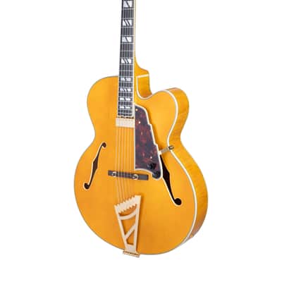 D'Angelico DAEEXL1AMBGT EXCEL EXL 1 Archtop Single Cutaway Hollow Body 6-String Electric Guitar w/Deluxe Hard Case image 4