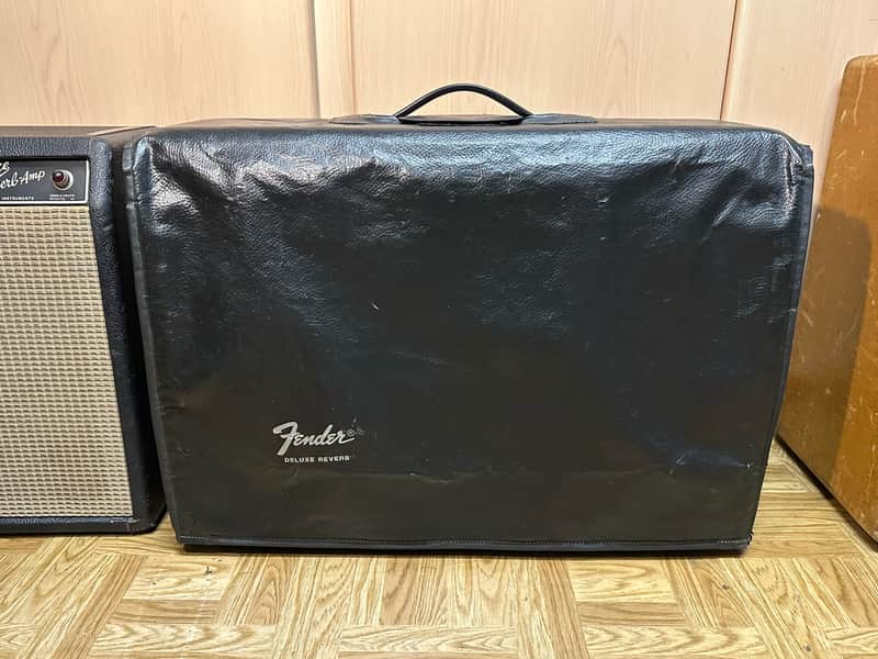 Fender Deluxe Reverb with original cover 1963 - 1967 Black Panel image 1