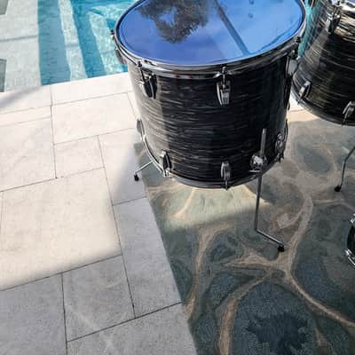 Ludwig LF868 Classic Maple 16x18" Floor Tom 1998 - 2015 - Black Oyster Pearl image 3