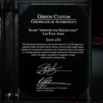 2010 Gibson Custom Slash AFD "Appetite For Destruction" Les Paul Aged No. 50/100 SIGNED image 7