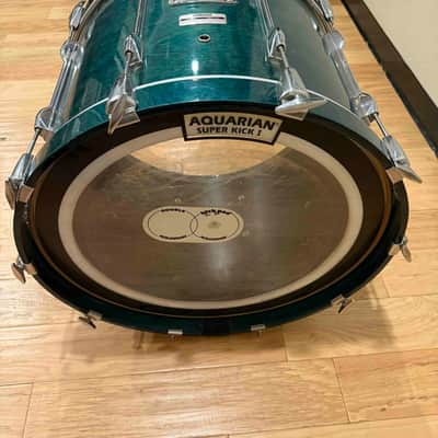 ~RARE!~ MIJ Yamaha Recording Custom 16x22 Bass Drum in Deep Aqua Stain Lacquer image 5