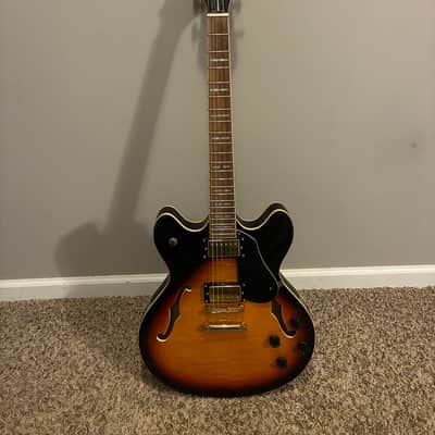 Peavey JF1 EX Semi Hollow Electric Guitar - Sunburst - full setup image 1