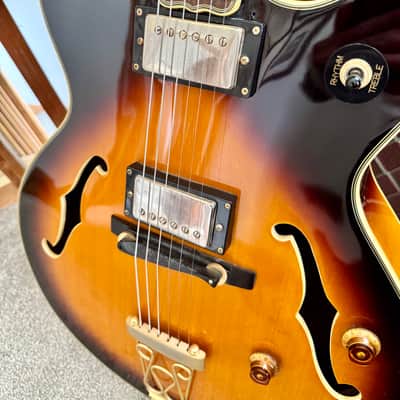 1989 Epiphone Emperor Sunburst Hollow body Guitar image 13