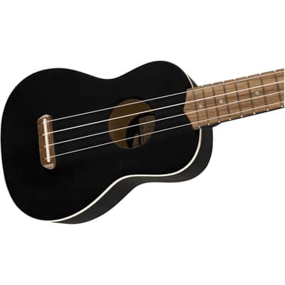 Fender Venice Soprano Ukulele, Walnut Fingerboard, Black image 3