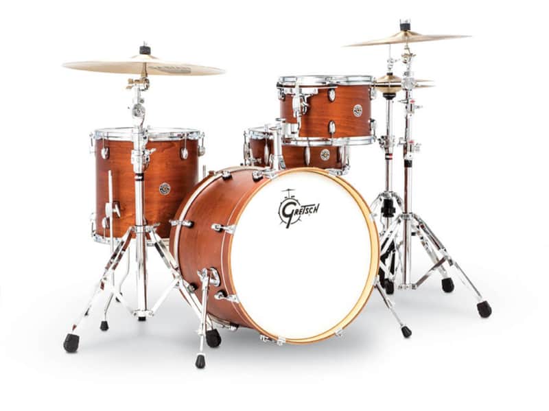 Gretsch Catalina Club 4 Piece Shell Pack (20/12/14/14SN) - Satin Walnut Glaze image 1