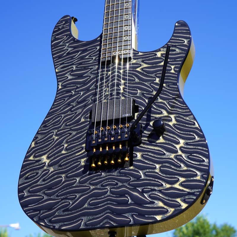 Schecter USA CUSTOM SHOP Sunset Custom-II 24 FR Golden Carbon Dichrolam Top w/ Case image 1