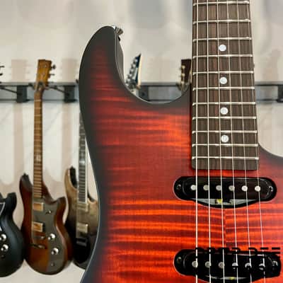 Schecter USA Custom Shop Sunset Custom-II HSS Electric Guitar w/ Case-Tiger Eye Satin image 5