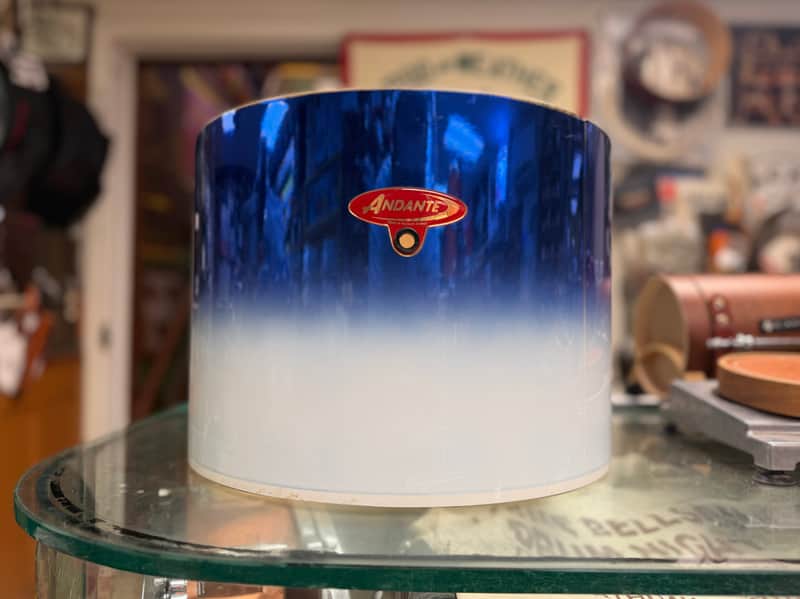 Andante Snare Drum Shell - White Blue Burst 10x14 image 1