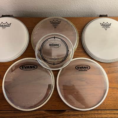 $68 Value Remo 8” Emperor Coated & Evans G1 G2 Clear Drum Heads 4 Kit + Gifts! image 1