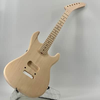 LOCKE Custom “HFT” Hot For Teacher EVH Little Guitars Short Scale Body & 5150 Banana Neck =\//-/= image 1
