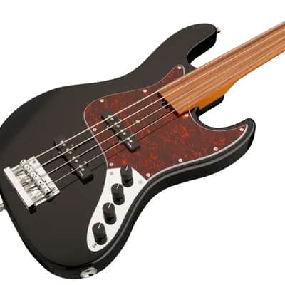Sadowsky MetroExpress 21-Fret Vintage J/J Bass, Morado Fingerboard, Fretless, 4-String - Solid Black High Polish image 1