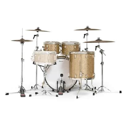 Slingerland Radio King 4pc Drum Set 22/10/12/16 Gold Glass image 3
