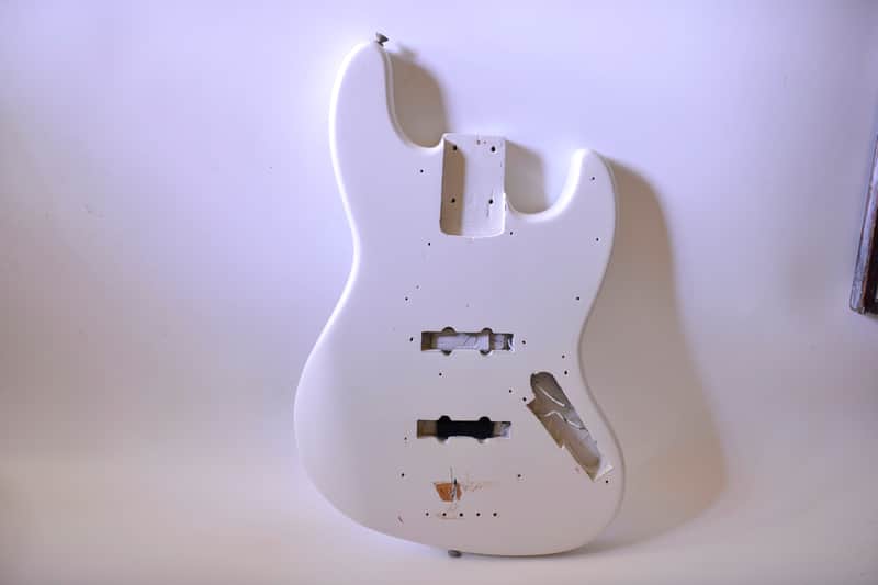 1965-1966 Fender Jazz Bass BODY White Refinish Light 4.7LBS 1960's Vintage Guitar image 1