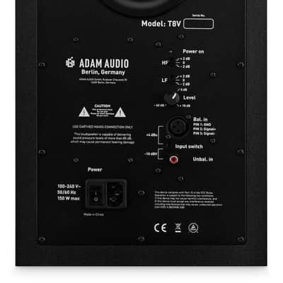 Adam Audio T8V Studio Monitor (Pair) with Professional Grade Balanced 1/4" to XLR Cables and StreamEye Polishing Cloth image 2