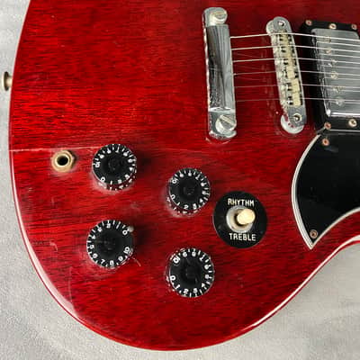 Heerby SG Kasuga MIJ Rare! Neck Thru 1977 Trans Red image 4