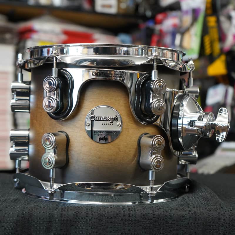 PDP Concept Maple Series 8" Tom - Satin Charcoal Burst | 7x8" image 1
