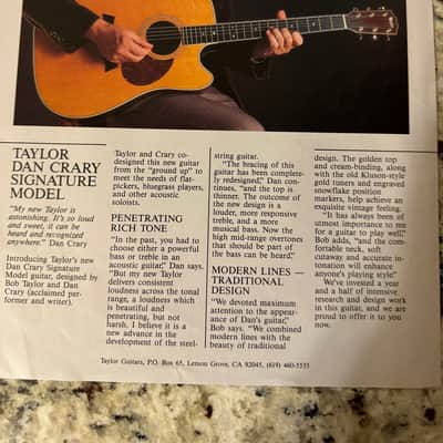 Taylor Flyer Brochures 90s ? Dan Crary Artist Series Koa 900 800 700 600 500 image 4