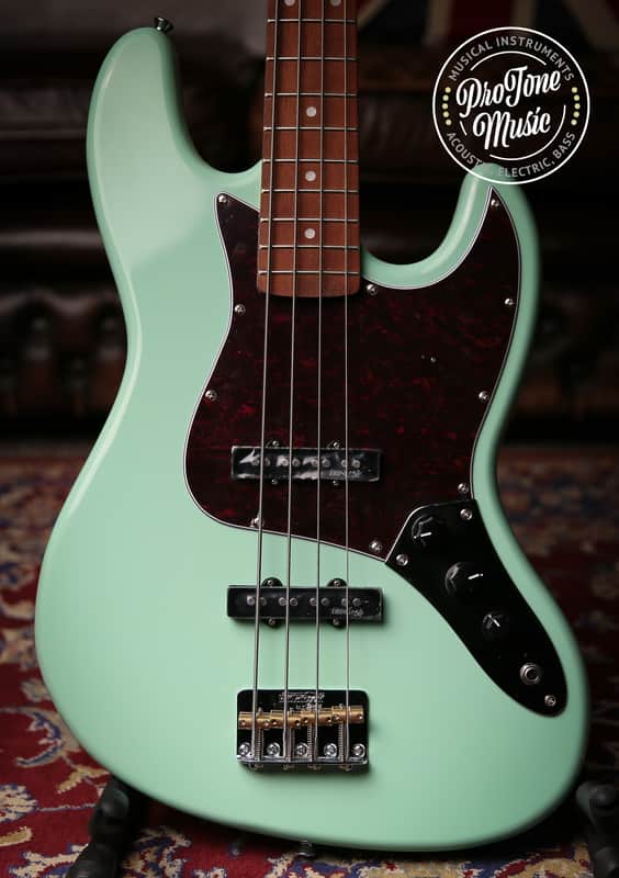 Vintage VJ74 Reissued Bass Ventura Green Matching Colour Headstock image 1