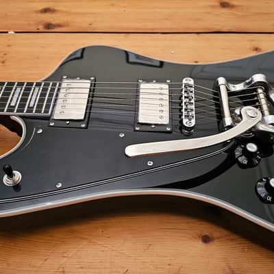 Custom Left handed black Firebird with bigsby & Tonerider alnico 2 classic humbuckers - Black image 13