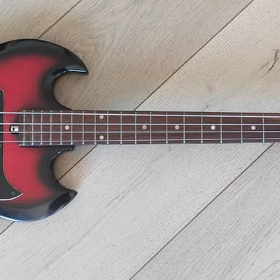 Teisco SG BASS 24" 1960s redburst image 5