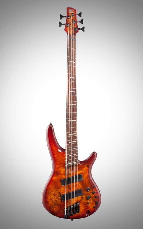 Ibanez SRMS805-BTT Workshop 5-String Multi-Scale Electric Bass - Brown Topaz Burst image 1