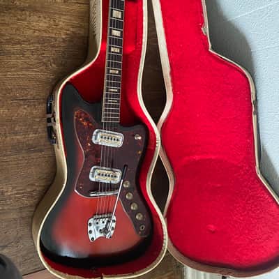 Harmony H19 Silhouette / Bobkat 1963 - 1973 - Cherry Red Sunburst image 4