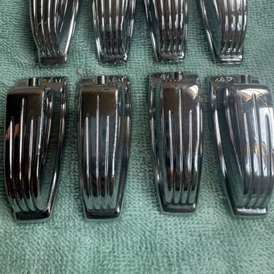 Ludwig Lot of 8 Vintage Large Classic Lugs for Floor Tom or Bass  Drum - #2 80s - Chrome image 2