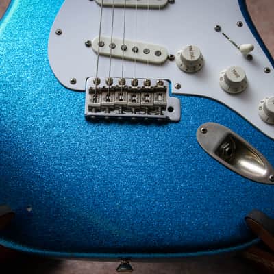 XOTIC USA XSC-1 Medium Relic California Classic "Blue Sparkle + Maple" (2019) image 6