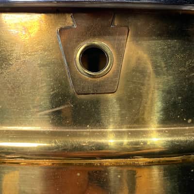 Ludwig 14x5" #401 Super Ludwig (Supraphonic) Brass Snare Drum, Super Rare 1960. Excellent! image 7