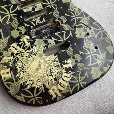 HSS Basswood Skull Head Top Guitar Body in Black image 3