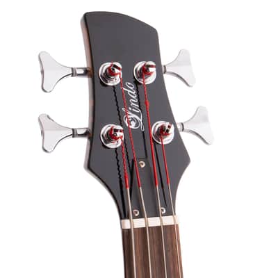 Lindo Sahara Electric Bass Guitar (30" Short Scale) | Nautical Star 12th Fret Inlay - Graphic Art Finish | 20th Anniversary Special Edition image 6