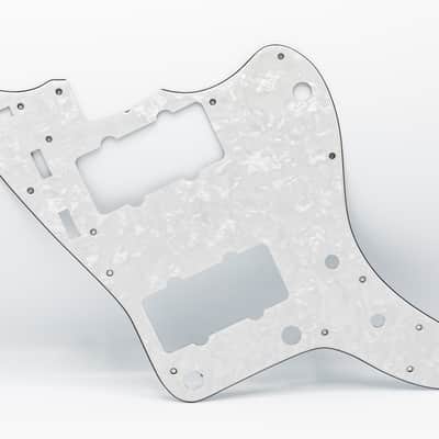 Jazzmaster White Pearloid 13 Hole Two-Ply Pickguard for Fender USA w/ Shielding image 1