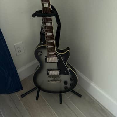 Epiphone Les Paul Custom in a Silverburst finish image 2