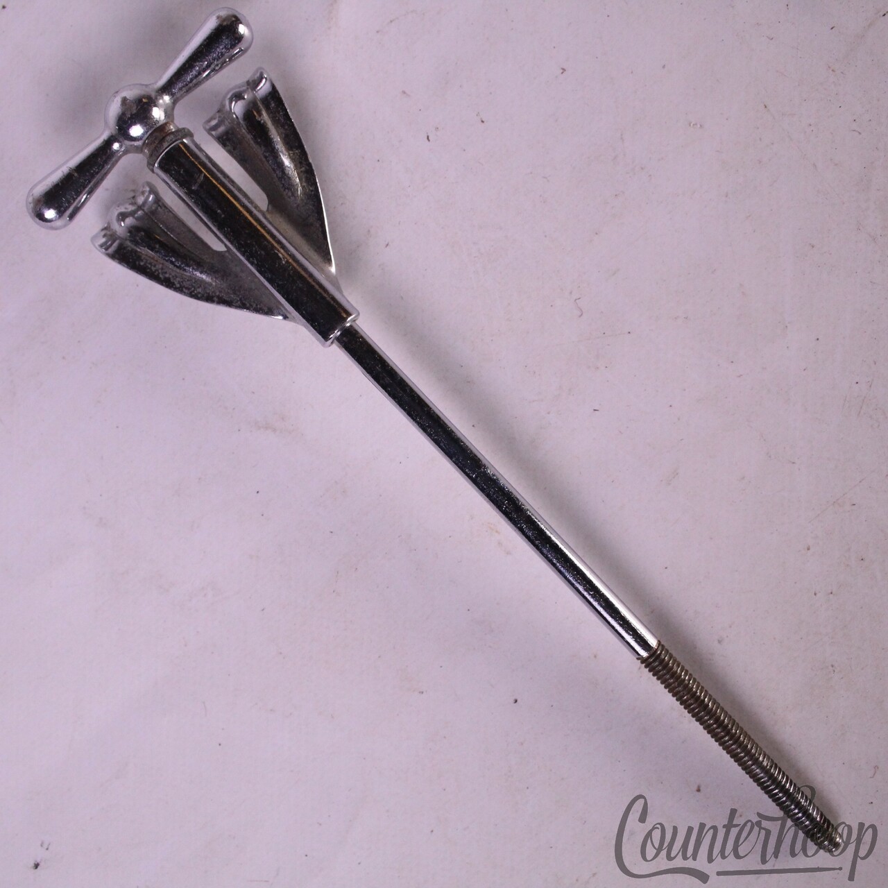 Ludwig Bass Drum Long Bow-Tie Tension T-Rod+Claw 7"Chrome 50s-60s Club Date USA — main photograph