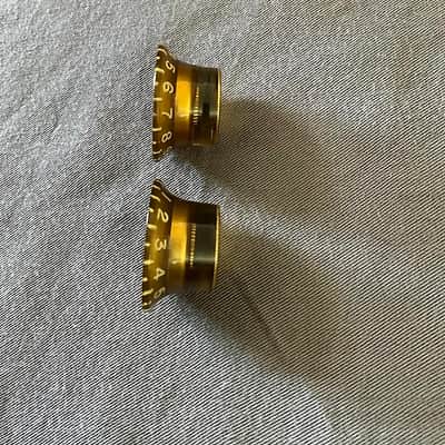 Gibson Rare Vintage 1960 Gold Reflector Shallow Post Knobs Les Paul ES SG MM 1960-1961 image 4