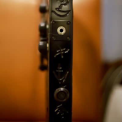 Tartarians Guitar Hand Carved Series - Explorer Model | "Hands Of Kraken X Rupes Nigra Ancient Map" | Equipped W/Fishman Fluence Single Width combined with Veyz Sustainer & Seymour Duncan AHB-1 | image 21