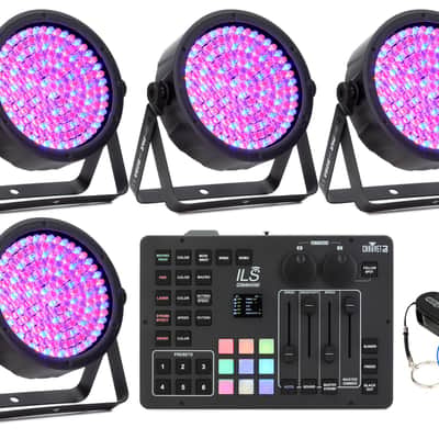 Chauvet DJ SlimPAR 64 RGBA ILS PAR Fixture 4 Pack with Wireless Controller image 1