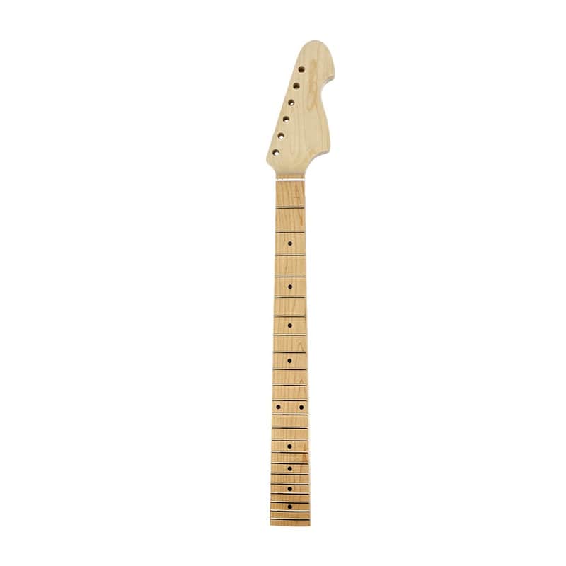 25.5" Electric Guitar Neck Maple Maple Fretboard 22 Frets Dot Inlay Unfinished Bolt-On image 1