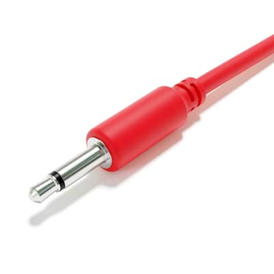 ExcelValley [Red | 180 cm - 70.87"] 5-Pack - Hopscotch Mono Splitter Y Patch Cables TS 3.5mm 1/8" Eurorack Synth image 5