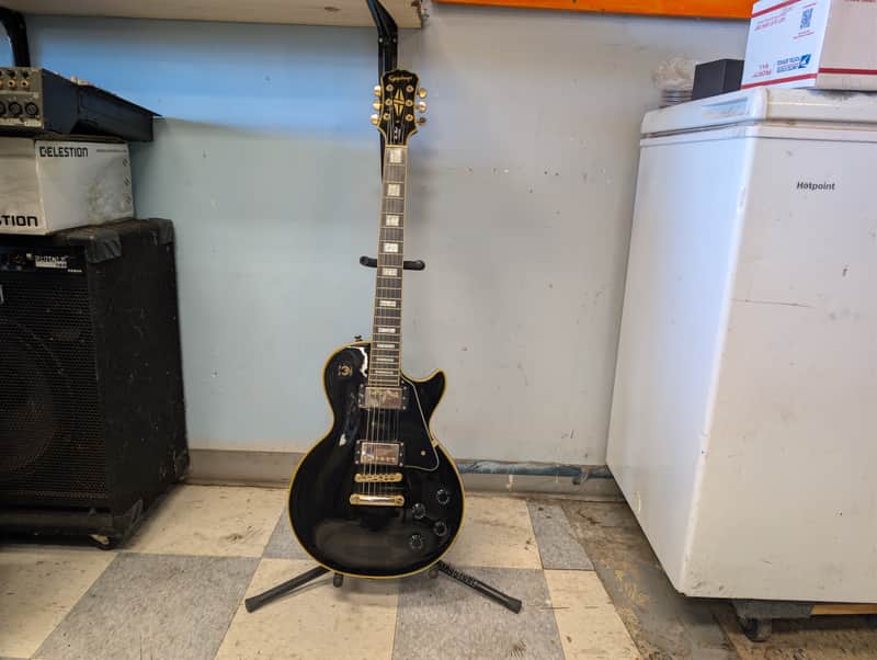 Epiphone Les Paul Custom Ebony (Black) 2010 - Gold Hardware, Grover Tuners, USA Inspected image 1