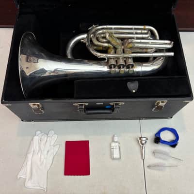 Blessing BM311S Silver-Plated Marching Baritone – Good Condition, Original Case image 1