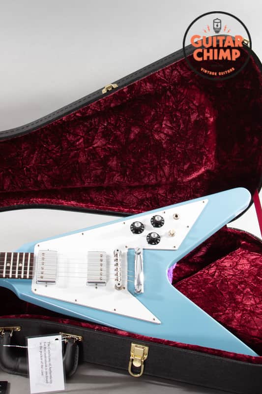 2023 Gibson Custom Shop Limited Run 70s Flying V VOS Maui Blue OHSC COA
