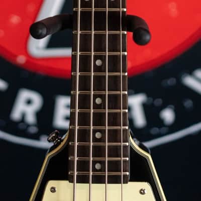 Eastwood Flying V Bass - Short Scale - Black w/OGB image 3
