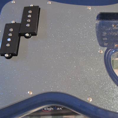 P Bass Squier Affinity Precision Bass Body, Blue-cool pickguard & mods! Alder image 8