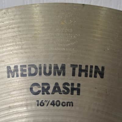 1980's Avedis ZILDJIAN 16" MEDIUM-THIN CRASH CYMBAL! LOT RK980 image 3